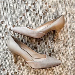 Cole Haan - Beige Suede & Leather Pointed Toe Pumps - Size 9 (NEW)